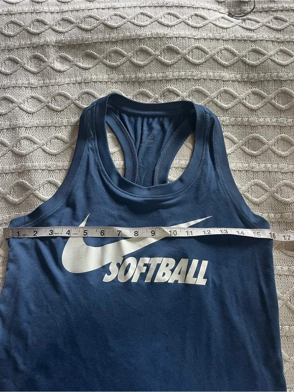 Nike Navy Blue Softball Graphic Racerback Tank Women’s Size XS